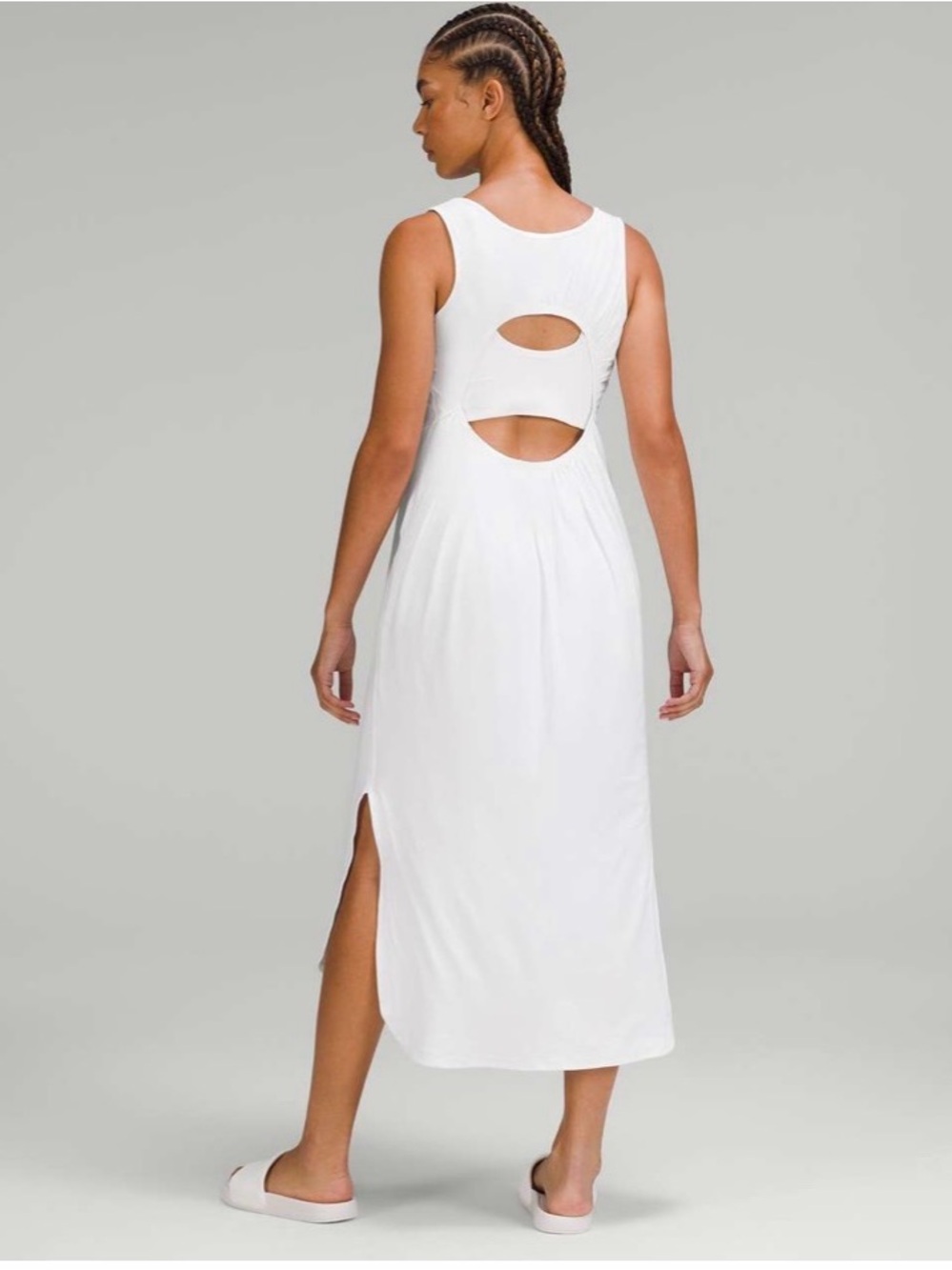 Lululemon Pima Cotton Open-Back Midi Dress
White